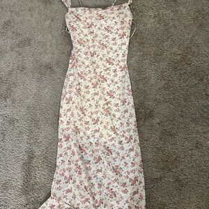 Floral Pink and White Women's Dress
